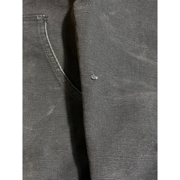 Carhartt Black Utility Jacket Mens XXL Tall Canvas Lined Heavy Duty Clean - Picture 8 of 10